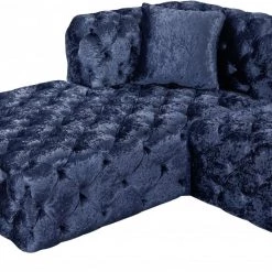 Meridian Furniture Coco Velvet 3 Piece Sectional Living Room