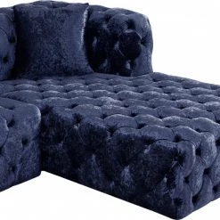 Meridian Furniture Coco Velvet 3 Piece Sectional Living Room