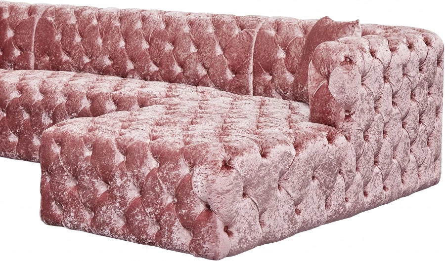 Meridian Furniture Coco Velvet 3 Piece Sectional Living Room