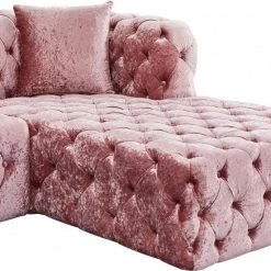 Meridian Furniture Coco Velvet 3 Piece Sectional Living Room