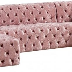 Meridian Furniture Coco Velvet 3 Piece Sectional Living Room