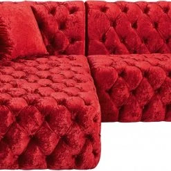 Meridian Furniture Coco Velvet 3 Piece Sectional Living Room