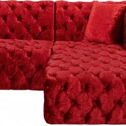 Meridian Furniture Coco Velvet 3 Piece Sectional Living Room