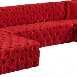 Meridian Furniture Coco Velvet 3 Piece Sectional Living Room