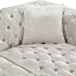 Meridian Furniture Coco Velvet 3 Piece Sectional Living Room