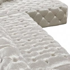 Meridian Furniture Coco Velvet 3 Piece Sectional Living Room