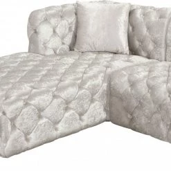 Meridian Furniture Coco Velvet 3 Piece Sectional Living Room