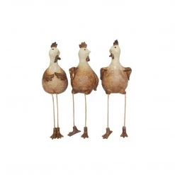 Sagebrook S/3 Hanging Legs Chickens Home Decor
