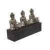 Sagebrook Home Decor 3 Sitting Buddha Tealight Candle Holder