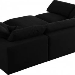 Meridian Furniture Serene 6 Piece Linen Deluxe Modular Overstuffed Sectional