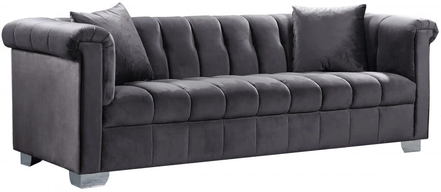 Meridian Furniture Living Room Kayla Velvet Sofa
