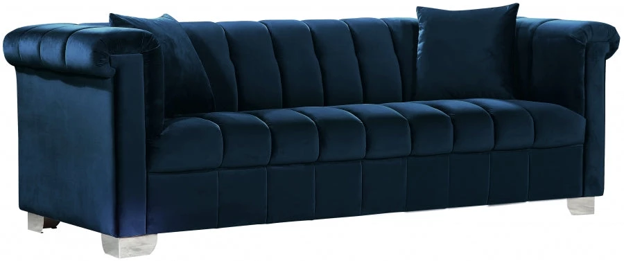Meridian Furniture Living Room Kayla Velvet Sofa