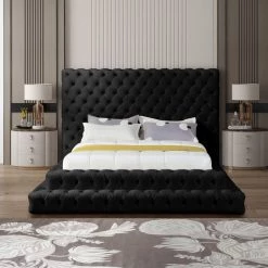 Meridian Furniture Bedroom Revel Velvet Bed