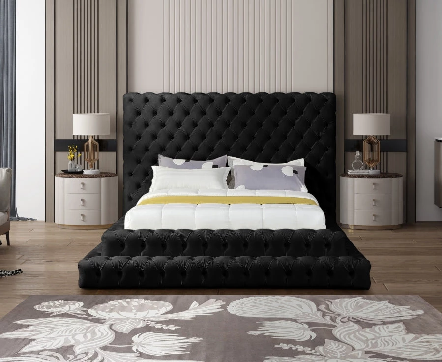 Meridian Furniture Bedroom Revel Velvet Bed