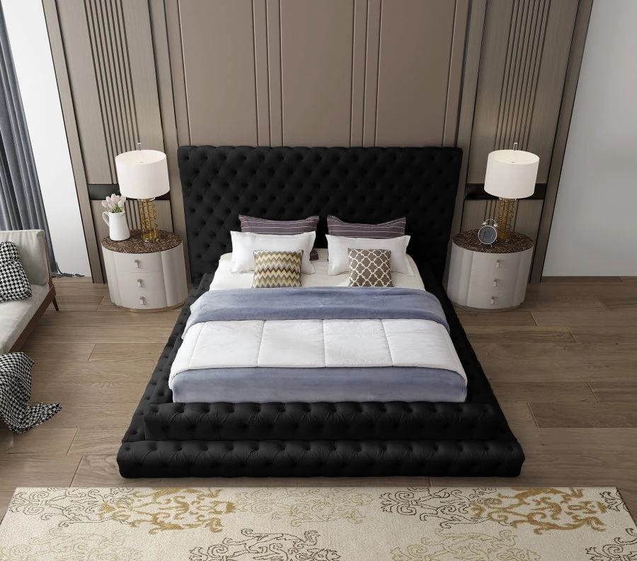 Meridian Furniture Bedroom Revel Velvet Bed