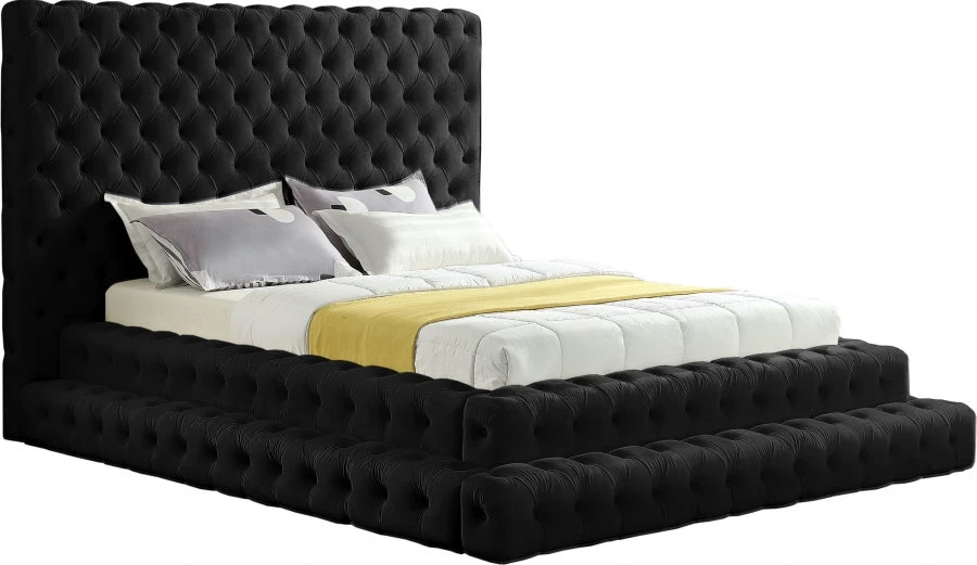 Meridian Furniture Bedroom Revel Velvet Bed
