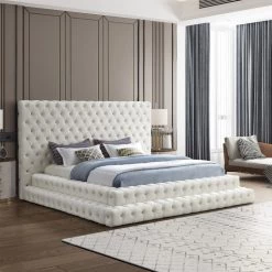 Meridian Furniture Bedroom Revel Velvet Bed