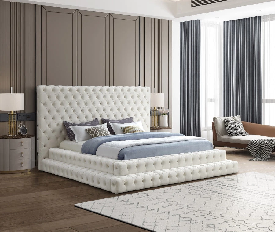Meridian Furniture Bedroom Revel Velvet Bed