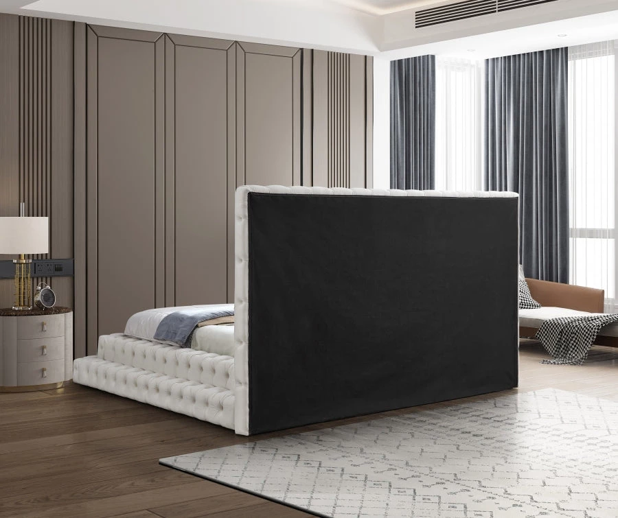 Meridian Furniture Bedroom Revel Velvet Bed