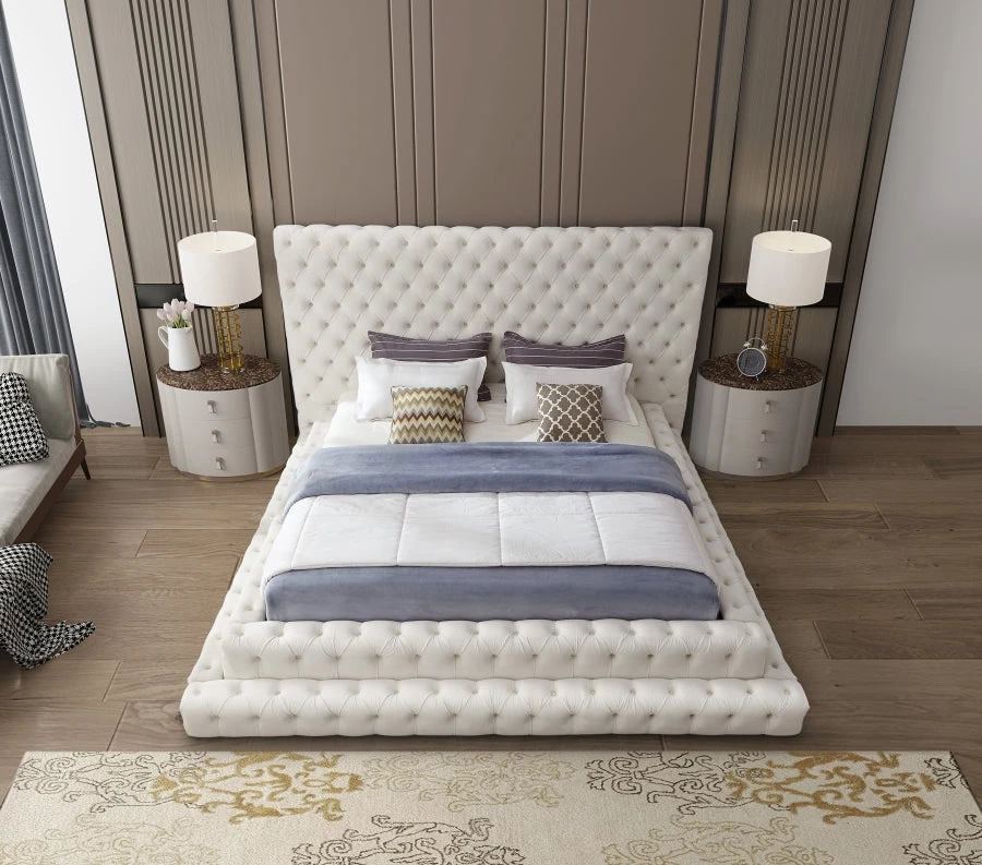 Meridian Furniture Bedroom Revel Velvet Bed
