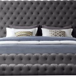 Meridian Furniture Bedroom Revel Velvet Bed