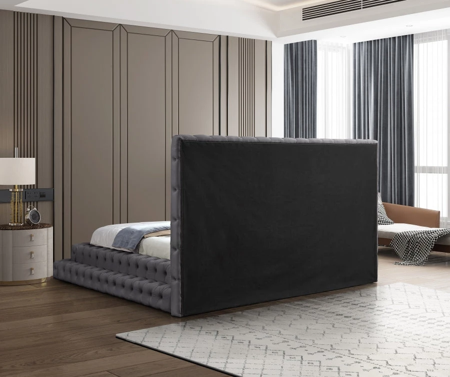 Meridian Furniture Bedroom Revel Velvet Bed