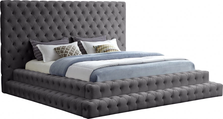 Meridian Furniture Bedroom Revel Velvet Bed