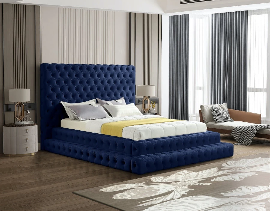 Meridian Furniture Bedroom Revel Velvet Bed