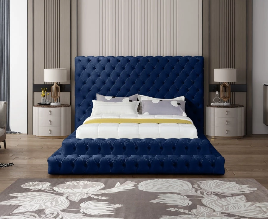 Meridian Furniture Bedroom Revel Velvet Bed