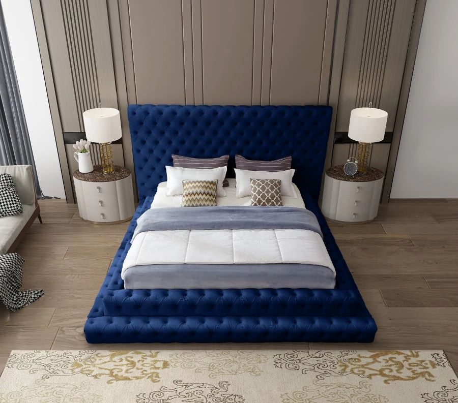 Meridian Furniture Bedroom Revel Velvet Bed