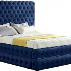 Meridian Furniture Bedroom Revel Velvet Bed