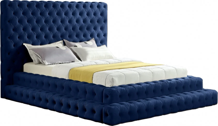 Meridian Furniture Bedroom Revel Velvet Bed