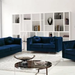 Meridian Furniture Isabelle Velvet Sofa Living Room