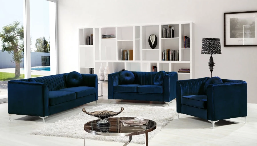Meridian Furniture Isabelle Velvet Sofa Living Room