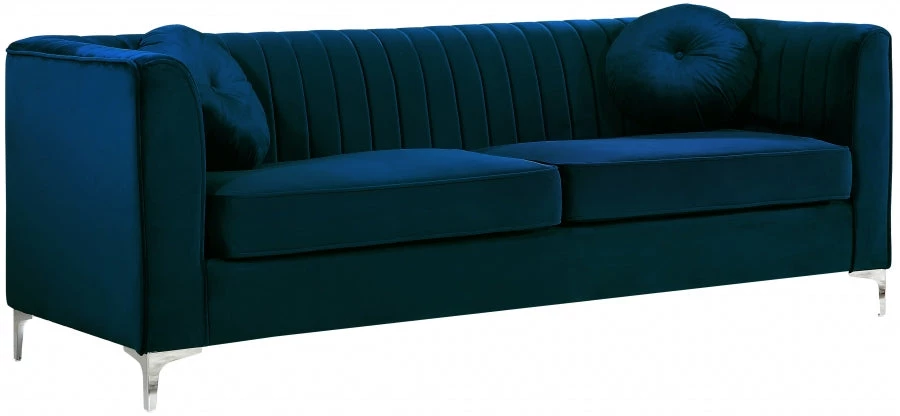 Meridian Furniture Isabelle Velvet Sofa Living Room