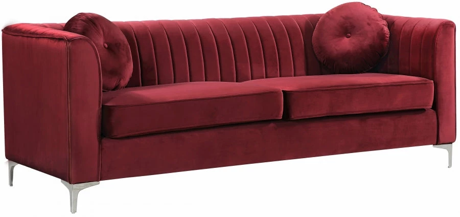 Meridian Furniture Isabelle Velvet Sofa Living Room