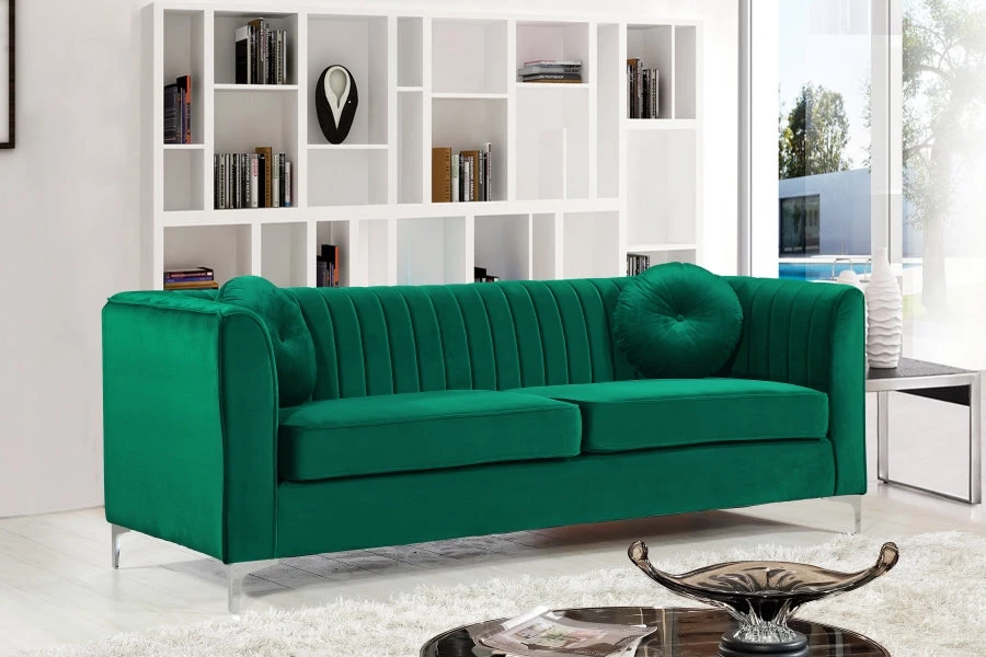 Meridian Furniture Isabelle Velvet Sofa Living Room