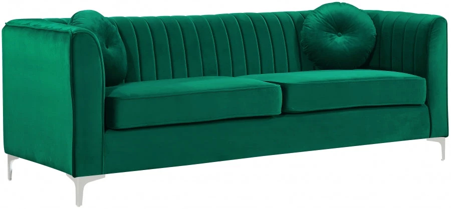 Meridian Furniture Isabelle Velvet Sofa Living Room