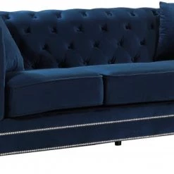 Meridian Furniture Living Room Bowery Velvet Sofa