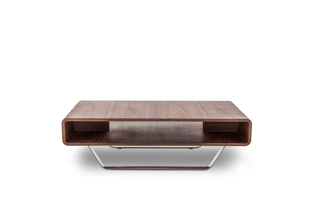 VIG Living Room Modrest Avis - Modern Walnut Matte Coffee Table By Hollywood Glam