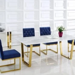 Meridian Furniture Cameron Velvet Dining Chair Set Of 2 Dining Room