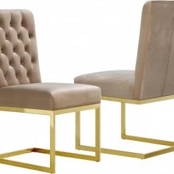 Meridian Furniture Cameron Velvet Dining Chair Set Of 2 Dining Room