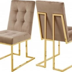 Meridian Furniture Pierre Velvet Dining Chair Set Of 2