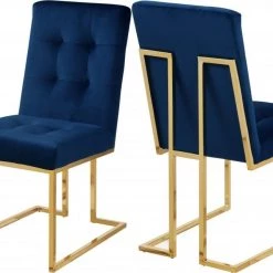 Meridian Furniture Pierre Velvet Dining Chair Set Of 2