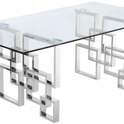 Meridian Furniture Dining Room Alexis Chrome Dining Table