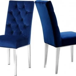 Meridian Furniture Juno Velvet Dining Chair - Set Of 2 Dining Room