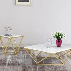 Meridian Furniture Mason Gold Coffee Table Living Room