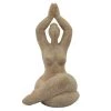 Sagebrook Home Decor Resin 11" Namaste Female Yoga Figurine, Brown