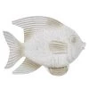 Sagebrook Resin 13.5" Fish Figurine, White Wash Home Decor