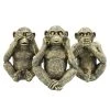 Sagebrook Home Decor S/3 Resin Hear No,See No Speakno Monkeys,Gold